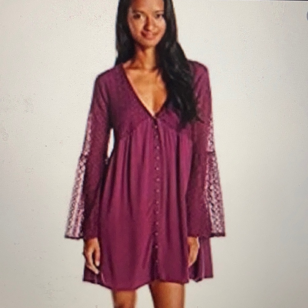 Purple boho dress